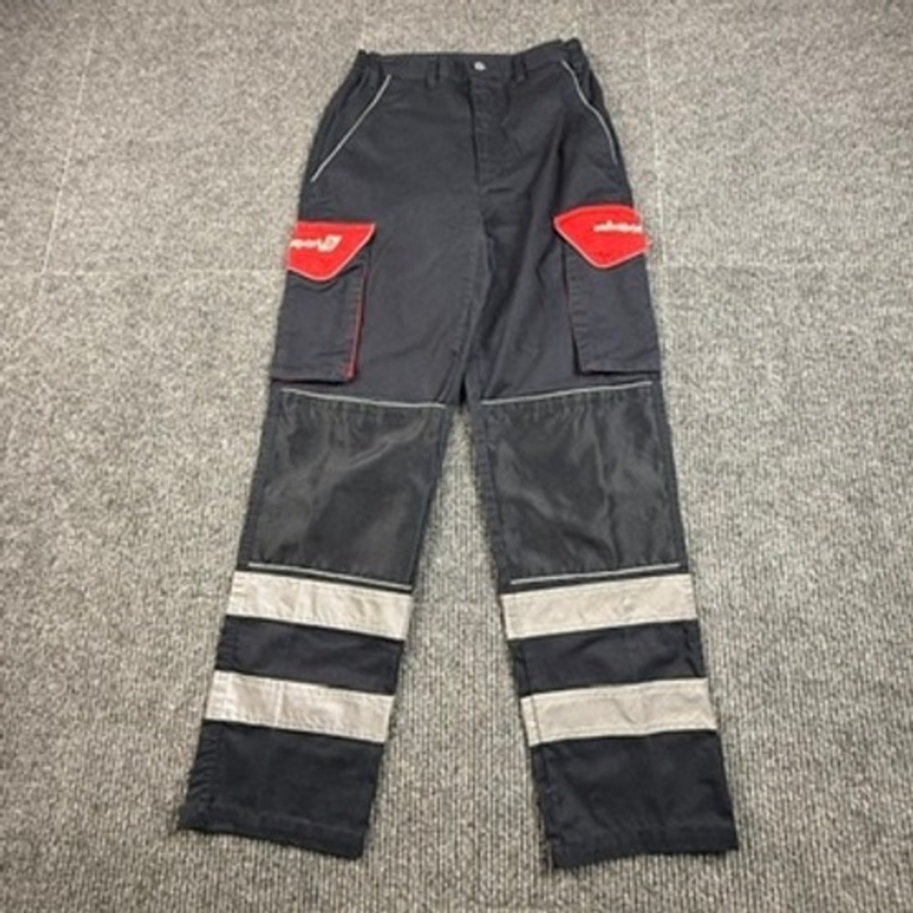 Swissport Mens Size 30R Navy Blue Reflective Work Cargo Pants SCW0511